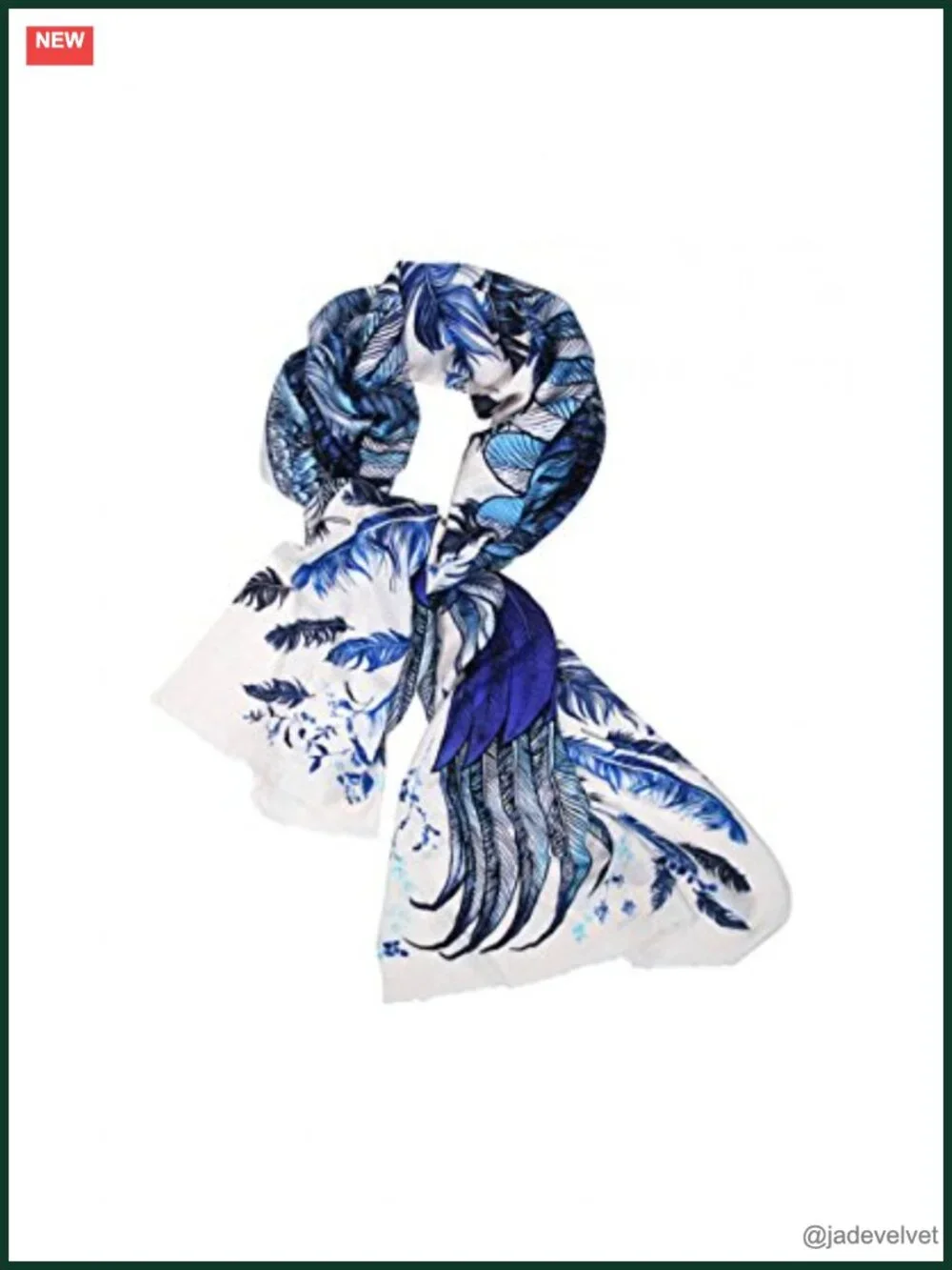 Hand Painted Organic Cotton Large Fashion Scarf Shawl